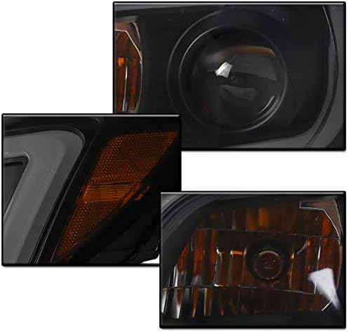 ZMAUTOPARTS LED Fekete/Füst Vetítő Fényszórók, Fényszóró a 6.25 Fehér LED DRL, Fény A 2006-2007-Es Subaru Impreza