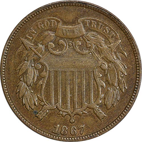 1867-ben Két Cent Darabja, EF, nem Hitelesített