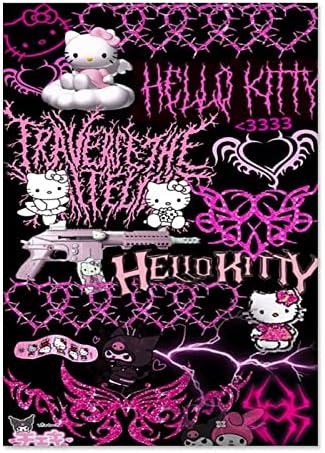 Edzilla Poszter Nyomatok Fali Dekor poszter, Hello Kitty Mű, Absztrakt Festmények, Vászon Wall Art az Otthoni Irodai Dekoráció