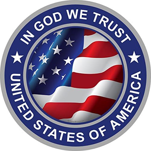 ProSticker 1072 (Egy) 4 Katonai Sorozat istenben bízunk, Amerikai Egyesült Államok Zászló Matrica