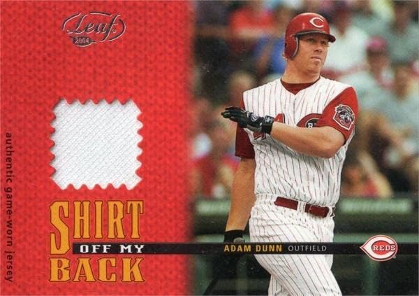 Adam Dunn játékos kopott jersey-i javítás baseball kártya (Cincinnati Reds) 2003 Levél SOMB22 - MLB Meccset Használt Mezek