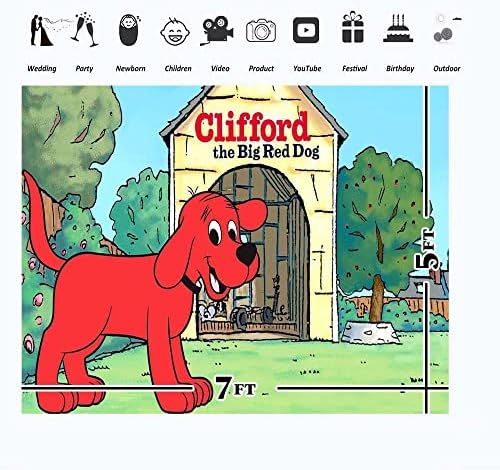 DAHAN Clifford, A Nagy Piros Kutya Gobelin 7x5 Vinil-Clifford, A Nagy Piros Kutya Hátteret Buli, Születésnapi Kellékek Dekoráció,