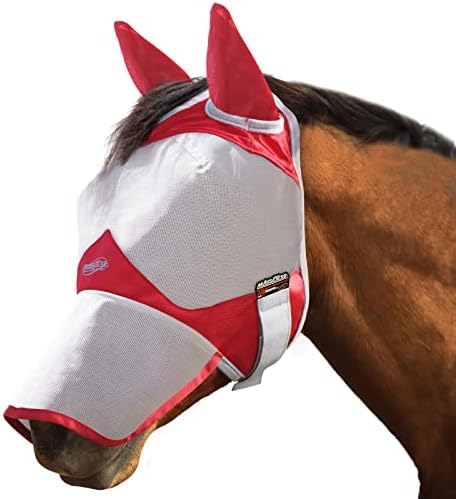 Maskology Ló Repül Maszk, Hosszú Orra, a Füle, UV Védelem a Ló, Vörös Teljes Méret