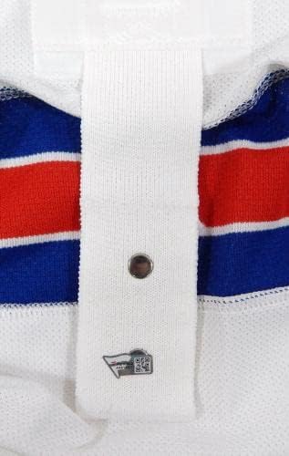 A New York Rangers Üres Játék Kiadott Fehér Távol Jersey Reebok 54 DP40440 - Játék Használt NHL-Mezek