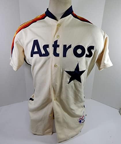 1989 Houston Astros Művészeti Howe 18 Játékban Használt Krém Jersey 44 DP35492 - Játék Használt MLB Mezek