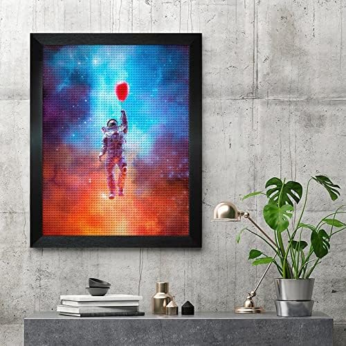 Űrhajós Lebegő Tér Gyémánt Festmény Keretek Felnőttek Teljes Fúró Gyémánt Festmény, szobor, Képkeret Blackwood 40 * 50cm