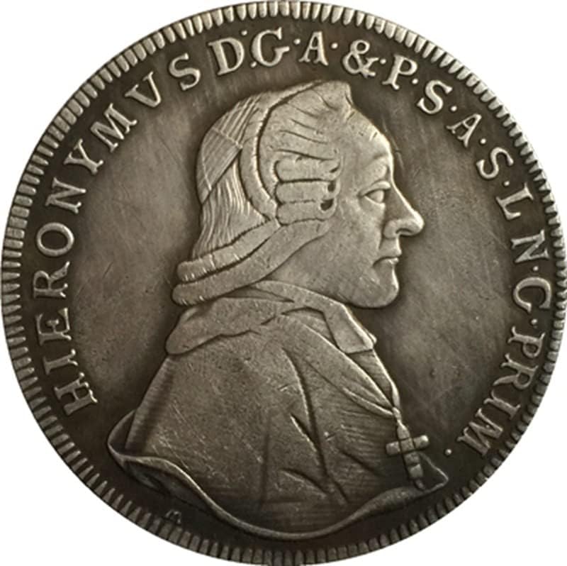 1797 Osztrák Érmék Réz ezüstözött Antik Érmék, Érme, kézműves Gyűjtemény Csapás 42MM