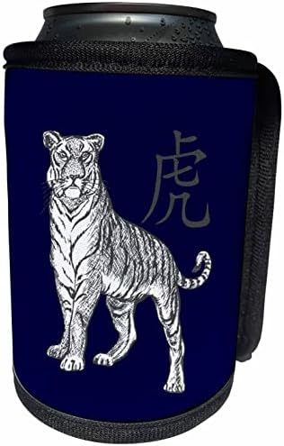 3dRose Évben A Tigris Laohu Kínai Karakter Szürke - Lehet Hűvösebb Üveg Wrap (cc_356767_1)