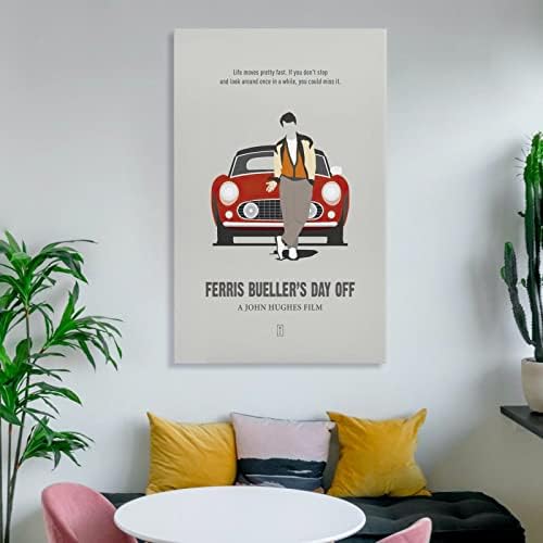 Ferrarival, Poszter Minimalista Vintage Film Poszter (8) Vászon Festmény Wall Art Plakát Hálószoba, Nappali Decor24x36inch(60x90cm)