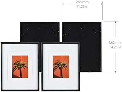 Prinz Fém 11x14-es Galéria falán Kép Keret, Dupla Gubancos a 8x10 vagy 5x7 Fotók, Fekete, sor Két