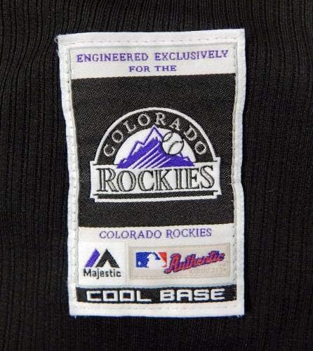 2014-15-ös Colorado Rockies 54 Játékban Használt Fekete Jersey BP ST DP02044 - Játék Használt MLB Mezek