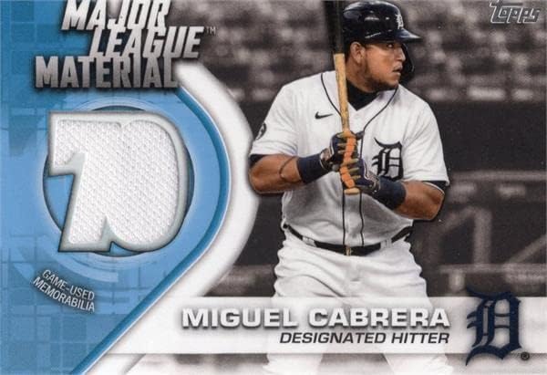Miguel Cabrera játékos kopott jersey-i javítás baseball kártya (Detroit Tigers) 2021 Topps Major League Anyag MLMMC - MLB
