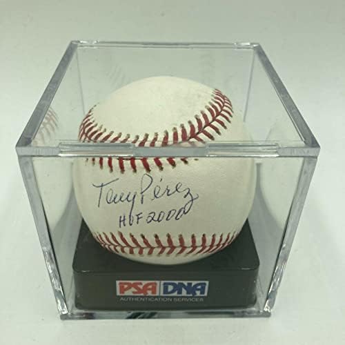 Tony Perez HOF 2000 Aláírt MLB Baseball PSA DNS Osztályozott GEM MENTA 10 - Dedikált Baseball