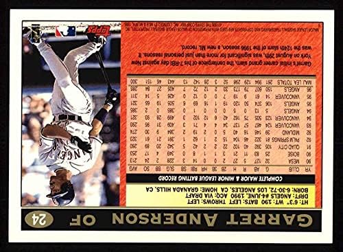 1997 Topps 24 Garrett Anderson Los Angeles Angels (Baseball Kártya) NM/MT Angyalok