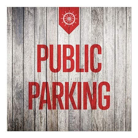 CGSignLab |Nyilvános Parkolás -Tengeri Fa Ablak Ragaszkodnak | 24x24