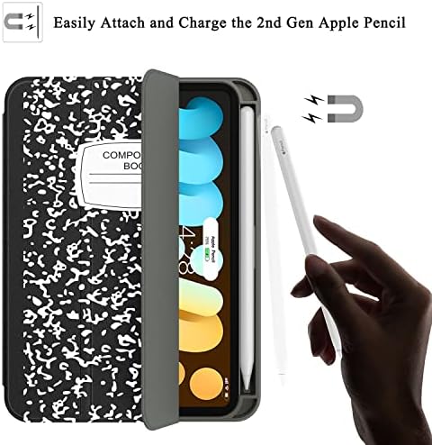 Soke Új iPad Mini 6 Esetben 2021 a tolltartó - [Teljes Test Védelem + 2nd Gen Apple Ceruza Töltő + Auto Wake/Sleep], Puha