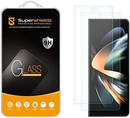 (2 Csomag) Supershieldz Célja a Samsung Galaxy Z Fold 4 5G (Első Képernyőn Csak) Edzett Üveg kijelző Védő fólia, Anti Karcolás,