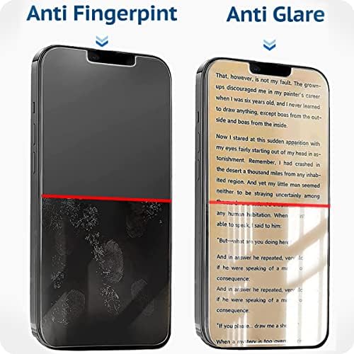 oakxco Matt Képernyő Védő Kompatibilis az iPhone 13 Pro Max, Tükröződésmentes & Anti Fingerprint, karcálló, Buborék ingyenes