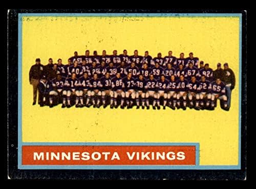 1962 Topps 101 Vikingek Csapat Minnesota Vikings (Foci Kártya) EX Vikingek