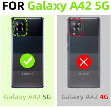 Tok Samsung Galaxy A42 5G, Galaxy A42 5G Telefon Esetében a Lányok, Nők Pillangó Kék Fantázia-Tér Fedél Gyűrű Kitámasztó