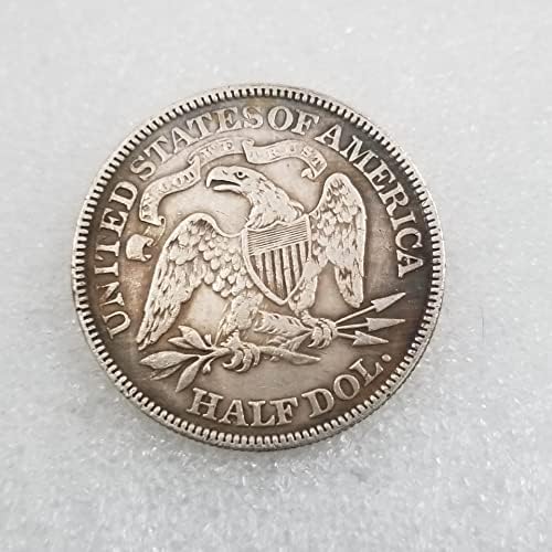 QINGFENG Antik Kézműves Amerikai 1872-Fél Dollár a Sárgaréz, Ezüst, Aranyozott, Régi Ezüst pénzt Ezüst Kerek Külföldi Ezüst
