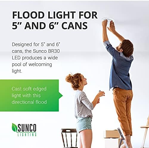Sunco BR30 LED Izzók, Beltéri Árvíz Fény 11W Egyenértékű 65 w-os, 2700K Puha, Fehér, 850 LM, E26 Bázis, Élettartam 25,000