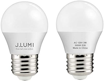J. LUMI BPC4503 LED Izzók 3W (25 Watt Egyenértékű), G40 Izzók, 3000K Meleg, E26 Bázis, LED Izzók az Ágy Oldalán, Lámpák,