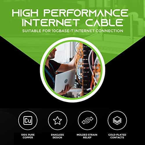 GearIT 24Pack 2láb Cat6 Ethernet Kábel & 150ft Cat6 Kábel