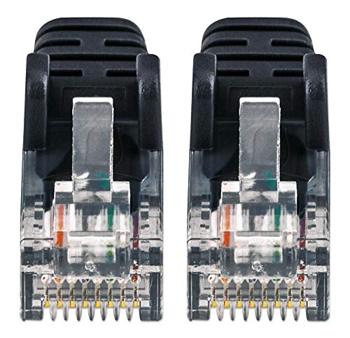 Intellinet Slim Cat6 Ethernet Hálózati Kábellel – 10G Internet Kábel Snagless Boot,RJ45 Férfi RJ45 Férfi, Tiszta, Csupasz
