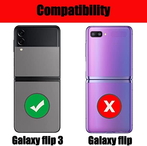 a Galaxy Z Flip 3 Esetben,Z Flip 3 Esetben, Beépített Állvány Gyűrű Mágneses Anti-Csepp Anti-Semmiből Vékony, Masszív, nagy