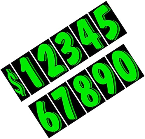 VERSA-KATEGÓRIA 7.5 Fekete/Zöld Vinyl Matricák Száma 11 Tucat Meghatározott Szélvédő Árak & 1 Csomag Minden Egy Tulajdonos