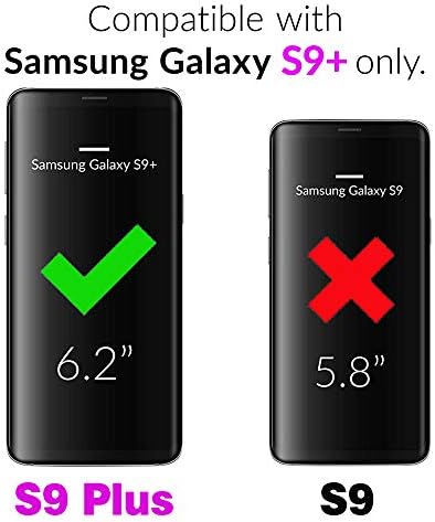 Asuwish Kompatibilis a Samsung Galaxy S9 Plusz Tárca az Esetben Edzett Üveg kijelző Védő fólia Flip Csuklópántot Hitelkártya