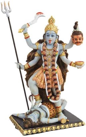 Csendes-óceáni Ajándéktárgyak PTC 8.75 Hüvelyk Kali Mitológiai Indiai Hindu Isten-Szobor Figura