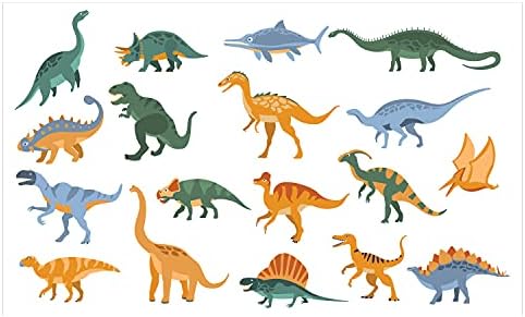 Lunarable Dinoszaurusz Kerámia Fogkefe Tartó, Rajzfilmszerű Design Őskori Óriás Lények Különböző Fajok, Dekoratív Sokoldalú