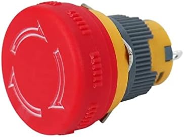 KAAGEE 16 mm-es Műanyag vészleállító Kapcsoló 1NO1NC Reteszelés Önálló Zárva Piros Gomba Fej Nyomógomb Kapcsoló, Elektromos